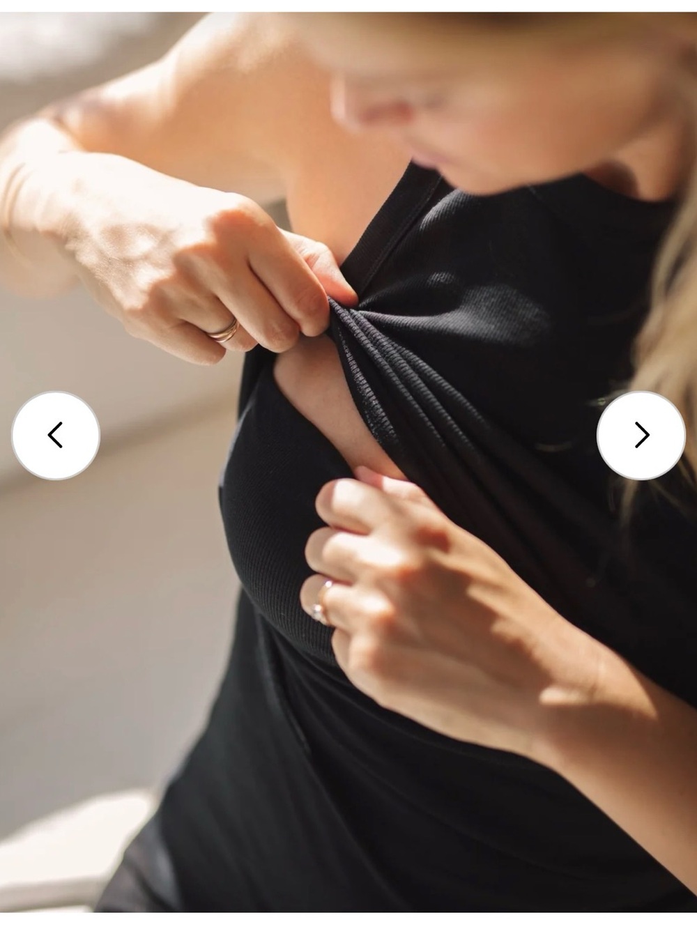 Ilouity Ribbed Nursing Tank – Black